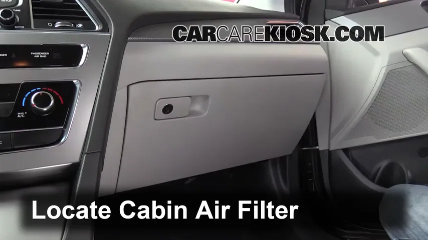 2016 Hyundai Sonata Eco 1.6L 4 Cyl. Turbo Air Filter (Cabin) Replace